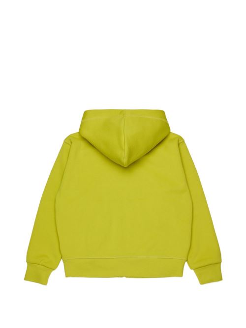 Felpa unisex bambino Dsquared2 lime con cappuccio e zip Dsquared Kids | DQ3418D0AFGDQ233